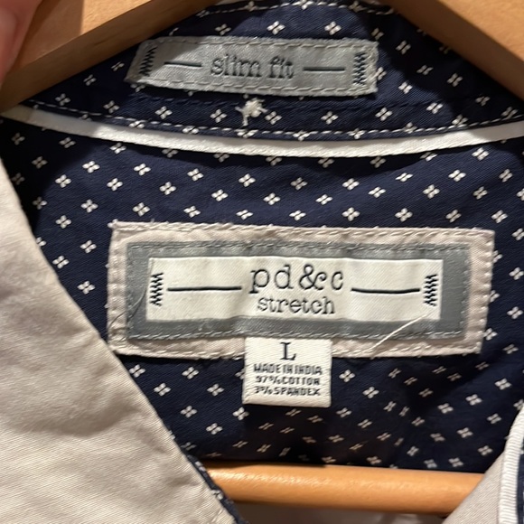Bundle of 2 PD&C short sleeve button downs (size L) - Picture 15 of 16